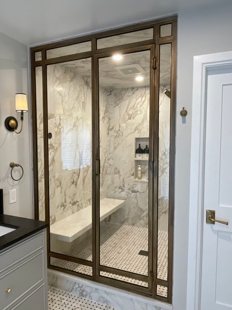 Titan Shower Doors Company - Portfolio Image 26 SEMI FRAMELESS ENCLOSURE